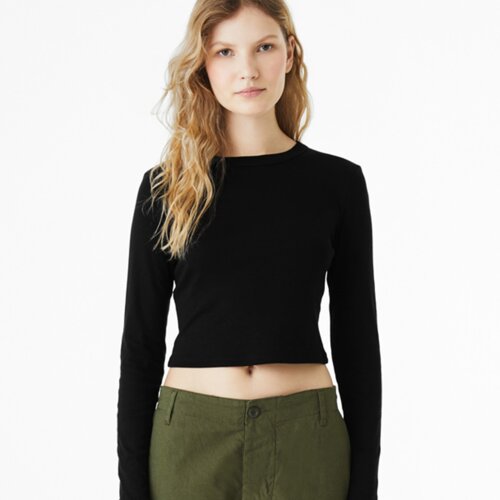 Bella Micro Rib Long Sleeve Baby T-Shirt Thumbnail