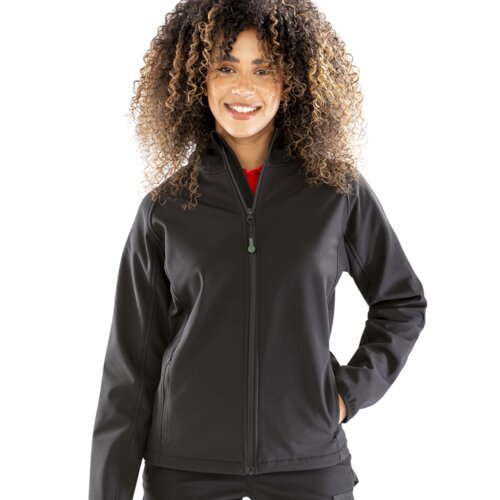 Result Genuine Recycled Ladies Three Layer Printable Hooded Soft Shell Jacket Thumbnail