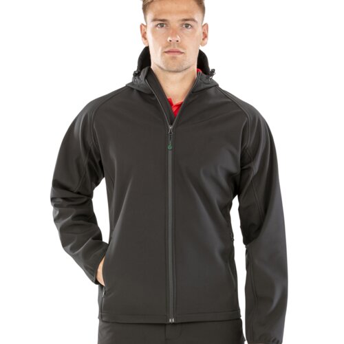 Result Genuine Recycled Three Layer Printable Hooded Soft Shell Jacket Thumbnail