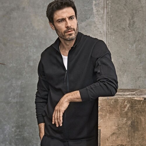 Tee Jays Athletic Full Zip Sweat Cardigan Thumbnail