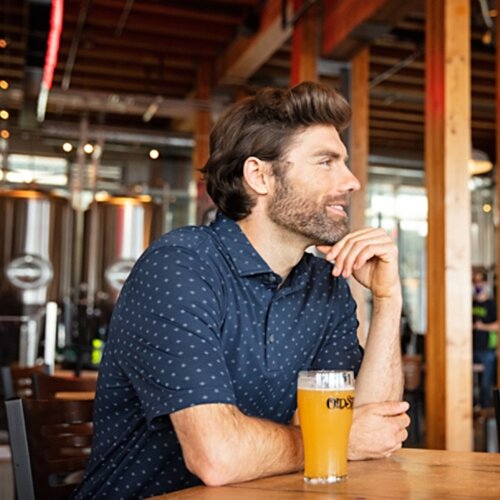 Cutter & Buck Virtue Eco Pique Tile Print Recycled Mens Polo Thumbnail