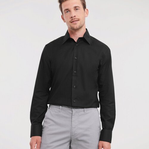 Long sleeve easycare tailored Oxford shirt Thumbnail