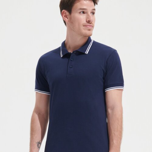 SOL'S Pasadena Tipped Cotton Piqué Polo Shirt Thumbnail