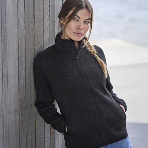 Tee Jays Ladies Knitted Outdoor Fleece Jacket Thumbnail