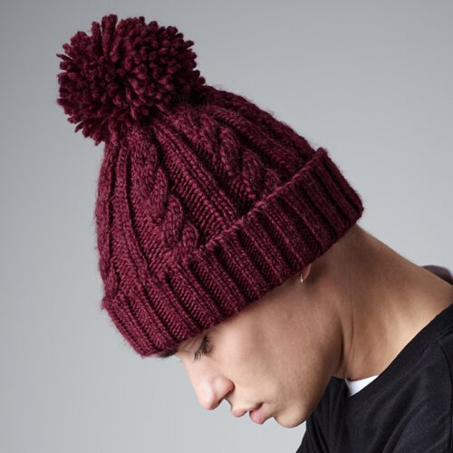 Beechfield Cable Knit Melange Beanie Thumbnail