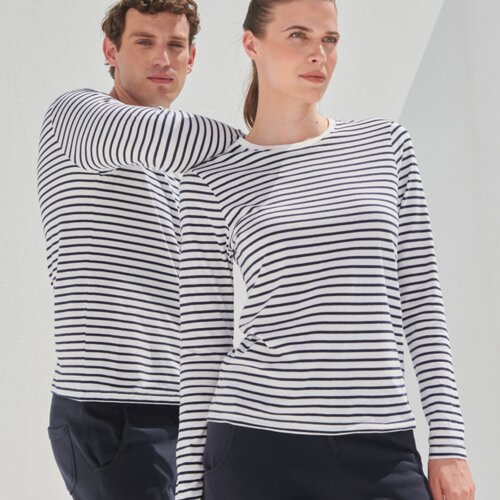 SF Clothing Unisex Long Sleeve Striped T-Shirt Thumbnail