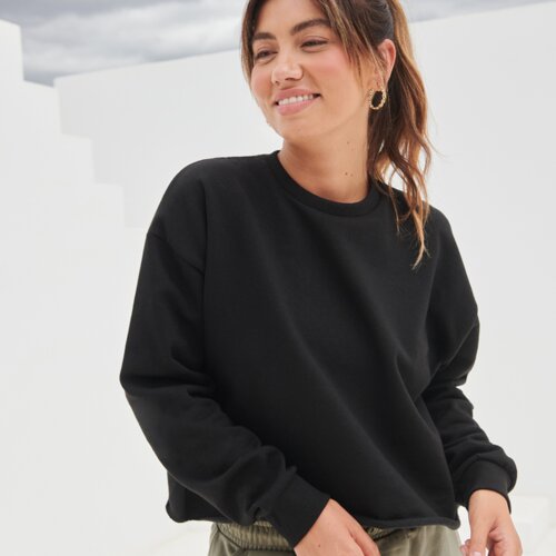 SF Clothing Ladies Cropped Slounge Sweatshirt Thumbnail