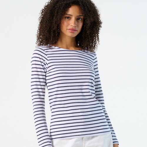 SOL'S Ladies Marine Long Sleeve Striped T-Shirt Thumbnail