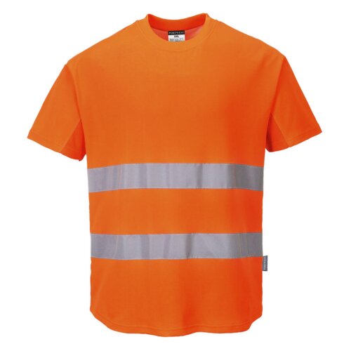 C394 Hi-Vis Cotton Comfort Mesh Insert T-Shirt S/S  Thumbnail