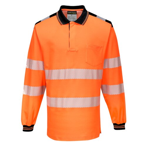PW3 Hi-Vis Cotton Comfort Polo Shirt L/S  Thumbnail