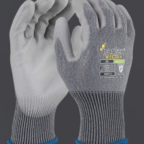 G/HANTEX-VECTA+/GY - Hantex® Vecta+ PU Palm Coated - Cut Level D (Pack of 10) Thumbnail