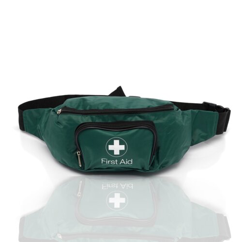 Blue Dot BS 8599-1 (2019) Travel and Motoring First Aid Kit in Green Bum Bag Thumbnail