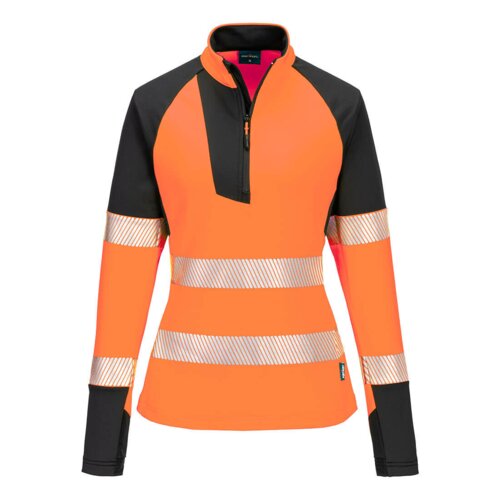 T173 - PW3 Hi-Vis Womens 1/4 Zip Sweatshirt Thumbnail