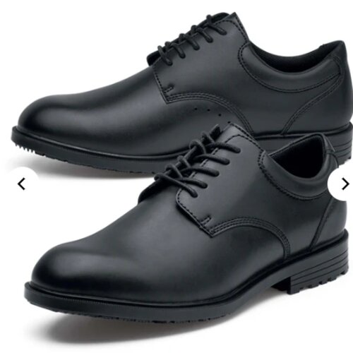 20321 - Cambridge III Slip Resistant Black Leather Men Shoe Thumbnail