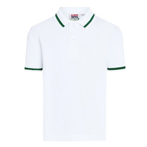 451 - Eco Stripe Trim Pique Polo (Seniors) Thumbnail