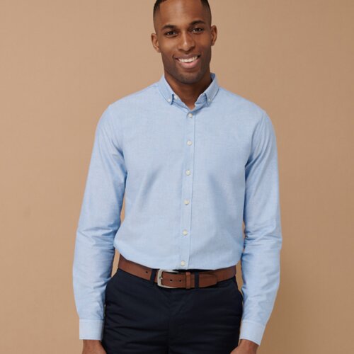 Henbury Modern Long Sleeve Regular Fit Oxford Shirt Thumbnail
