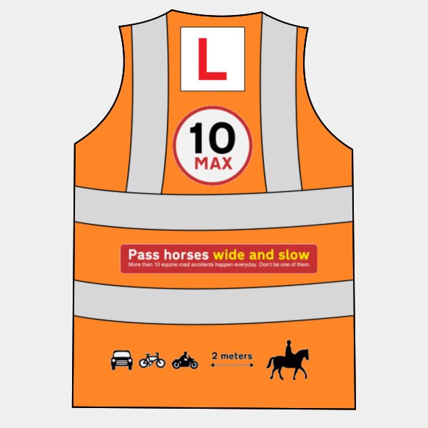 UC801 Hi Viz Waistcoat - Horse Riding Thumbnail