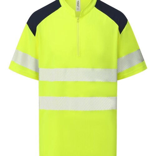 Yoko Mandarin Collar Zip Piqué Polo Shirt Thumbnail